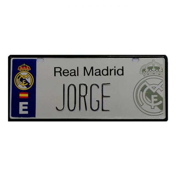 Merchandising Real Madrid Matrículas